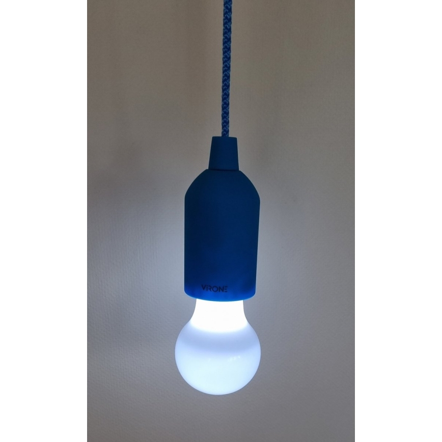 Draagbare LED Lamp LED/1W/3xAAA blauw