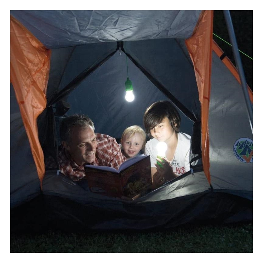Draagbare LED Lamp LED/1W/3xAAA groen