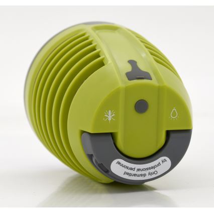 Draagbare oplaadbare LED-lamp met insectenvanger LED/2W/3,7V 1800 mAh IPX4 groen