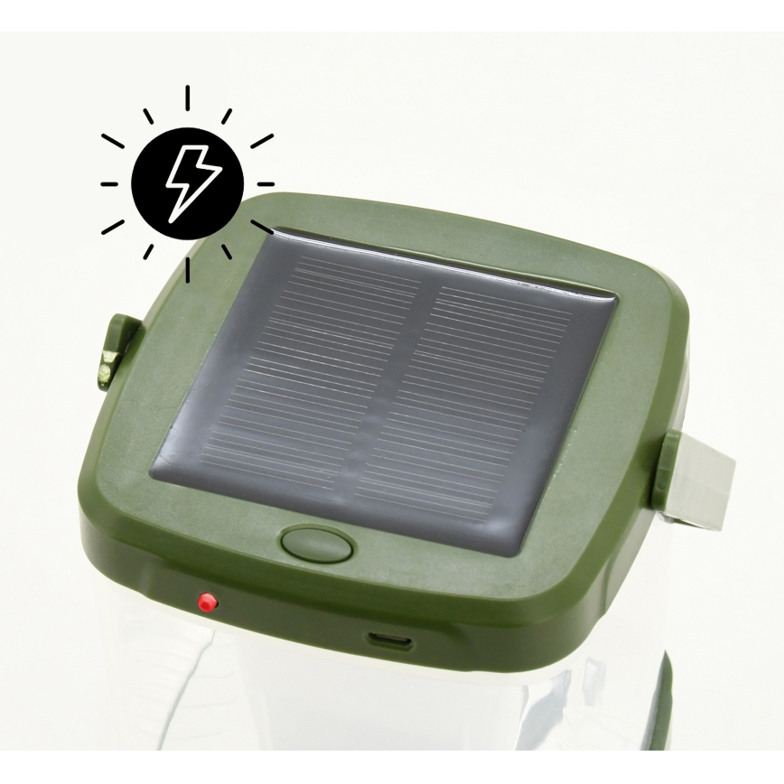 Draagbare oplaadbare LED-lamp met insectenvanger LED/3W/1800 mAh groen