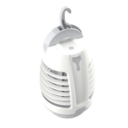 Draagbare oplaadbare LED-lamp met insectenvanger LED/5W/1800 mAh IPX4 wit/grijs
