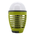 Draagbare oplaadbare LED-lamp met insectenvanger LED/2W/3,7V 1800 mAh IPX4 groen