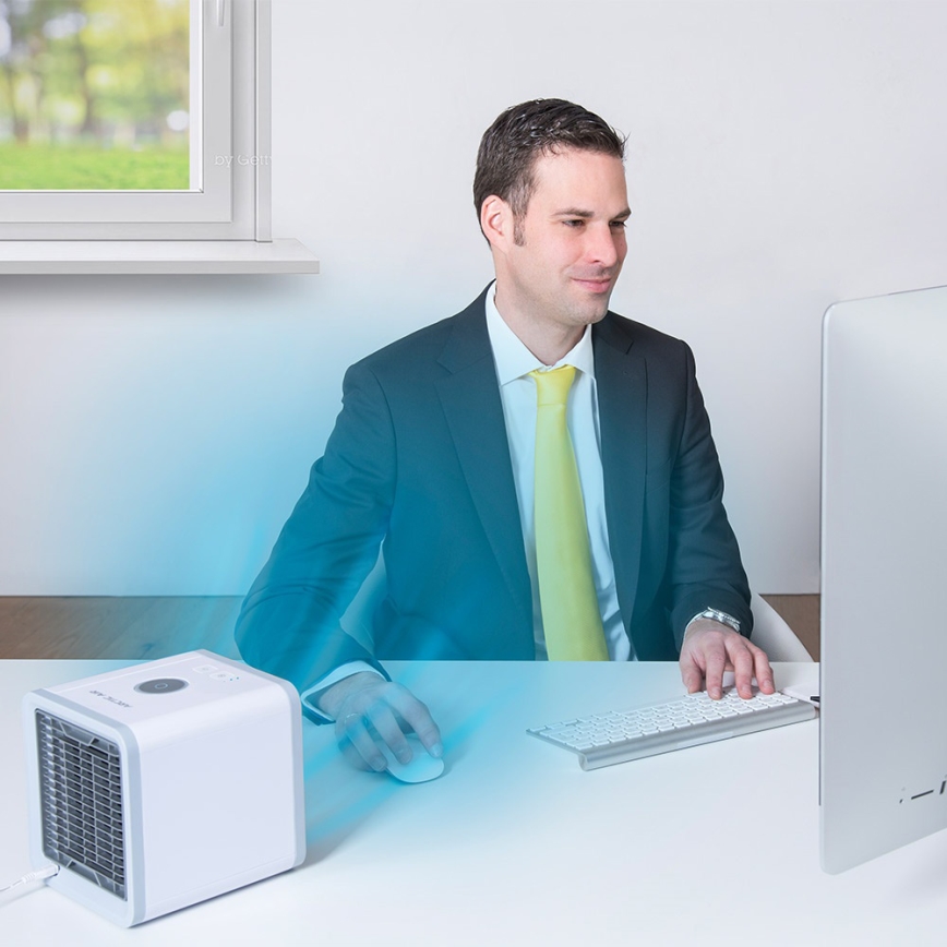 Draagbare ventilator met koeling