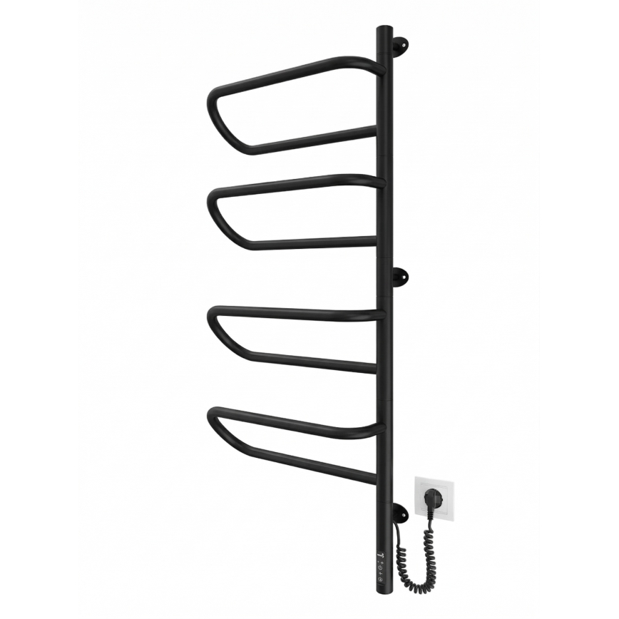 Elektrische draaibare handdoekdroger ELECTRA 120W/230V 102,5x44,5 cm roestvrij staal/zwart rechts