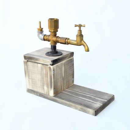 Drankdispenser 30x32 cm goud/spar