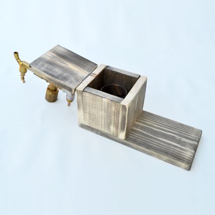 Drankdispenser 30x32 cm goud/spar