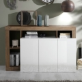Dressoir LENOR wit/eiken