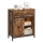 Dressoir met schuifdeuren en lades FIRA bruin/zwart