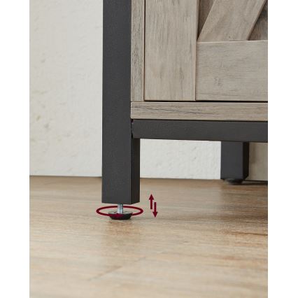 Dressoir met schuifdeuren FIRA taupe/zwart