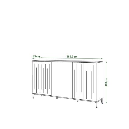 Dressoir RONJA taupe/zwart