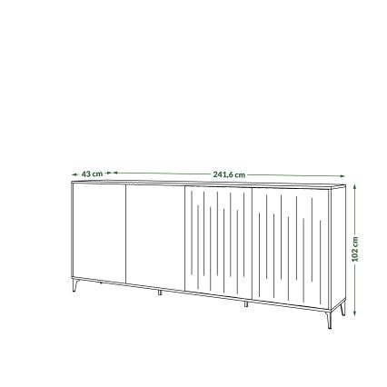 Dressoir RONJA taupe/zwart