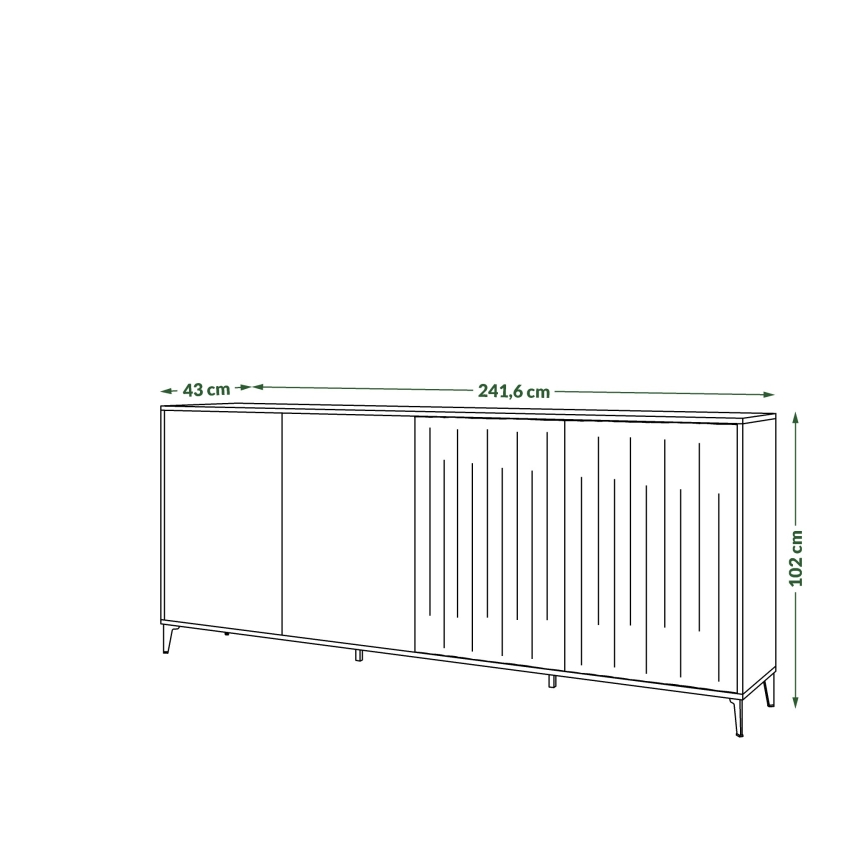 Dressoir RONJA taupe/zwart