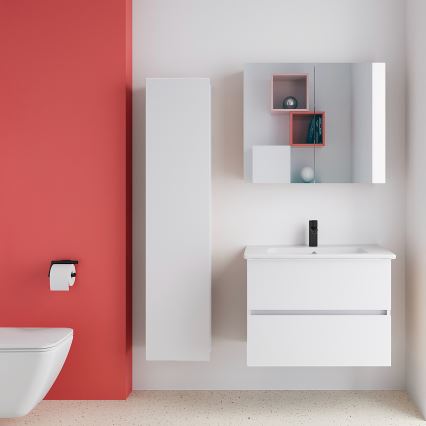 Dřevojas - Spiegelkast voor de badkamer NEXI 80x68 cm, wit