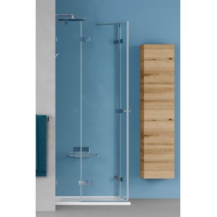 Dřevojas - Wandgemonteerde badkamerkast ZYLO 35x155 cm eiken