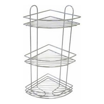 Driehoekige wandplank voor in de douche 31x58 cm glanzend chroom