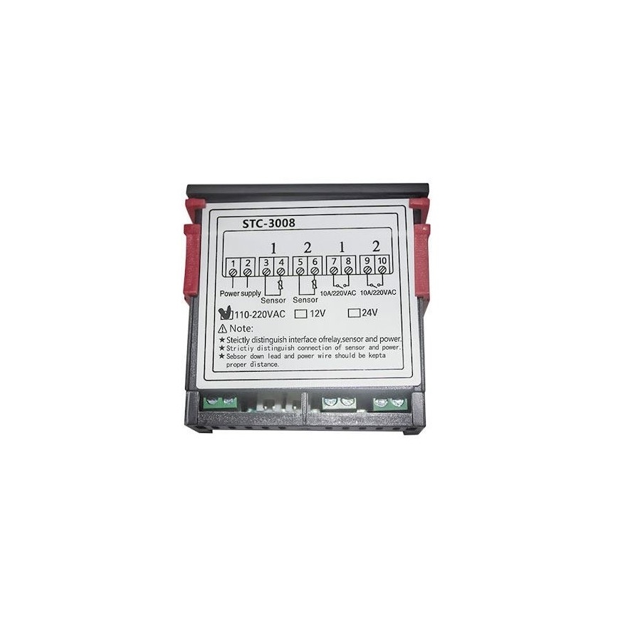 Dubbele Digitale Thermostaat 3W/230V