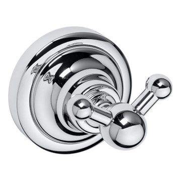 Dubbele haak 6,5 x 6,5 cm, zilverkleurig