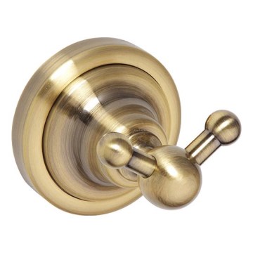 Dubbele haak 6,5x6,5 cm brons