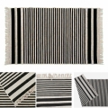 Dubbelzijdig vloerkleed KILIM GOLD 60x120 cm zwart/wit