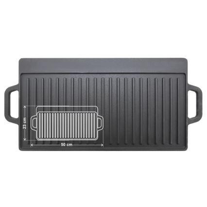 Dubbelzijdige grillplaat 50x23 cm