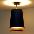 Duolla - Bevestigde hanglamp BELL SHINY 1xE27/15W/230V diameter 25 cm blauw/koper