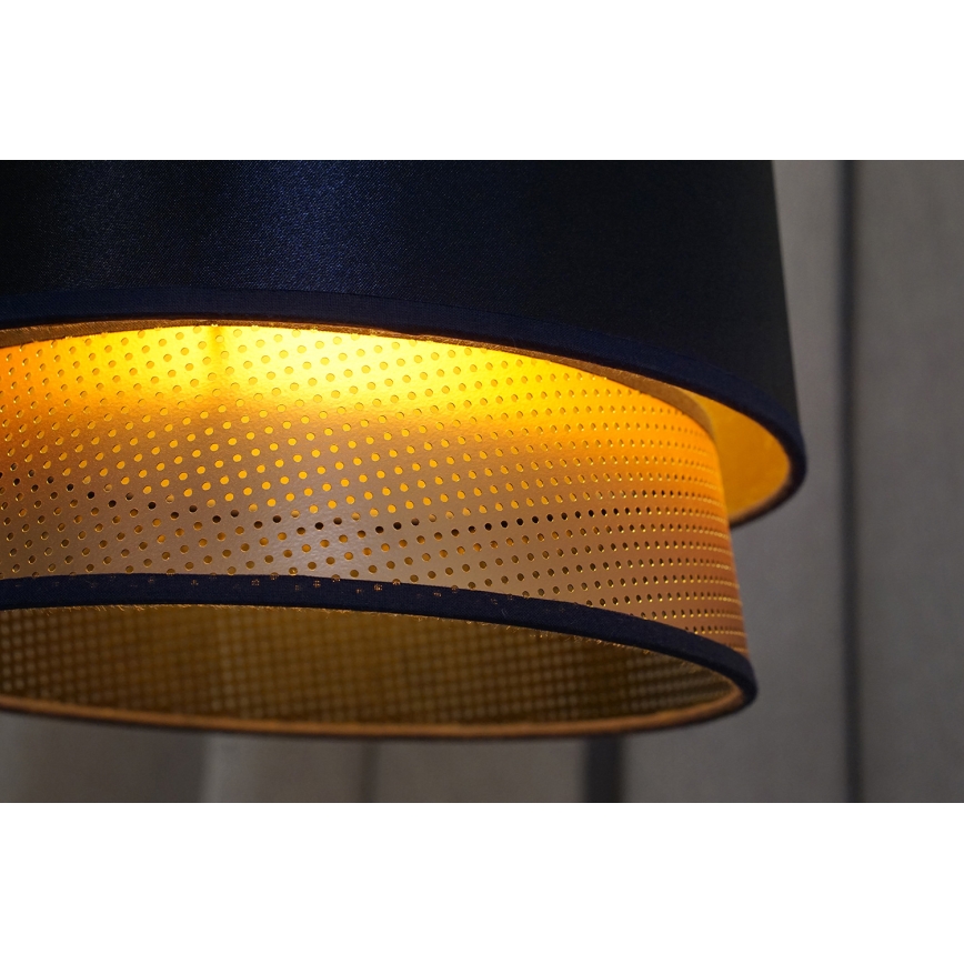 Duolla - Bevestigde hanglamp BELL SHINY 1xE27/15W/230V diameter 25 cm blauw/koper
