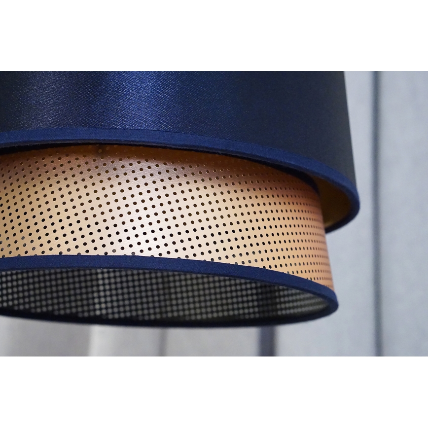 Duolla - Bevestigde hanglamp BELL SHINY 1xE27/15W/230V diameter 25 cm blauw/koper