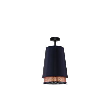 Duolla - Bevestigde hanglamp BELL SHINY 1xE27/15W/230V diameter 25 cm blauw/koper