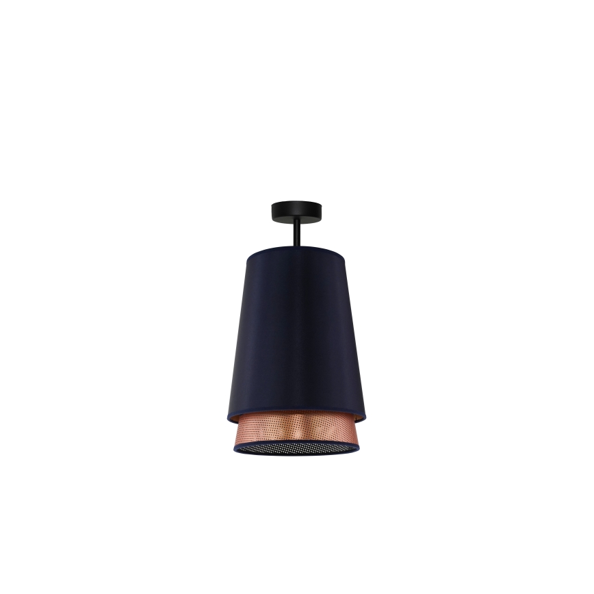 Duolla - Bevestigde hanglamp BELL SHINY 1xE27/15W/230V diameter 25 cm blauw/koper