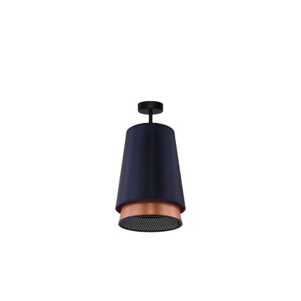 Duolla - Bevestigde hanglamp BELL SHINY 1xE27/15W/230V diameter 25 cm blauw/koper