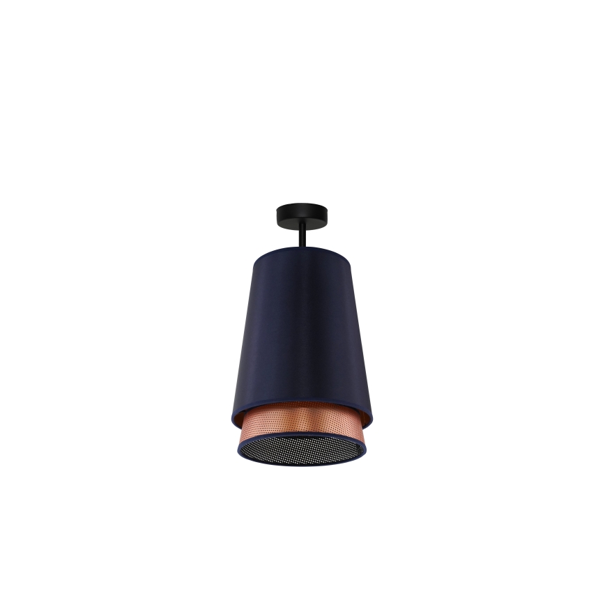 Duolla - Bevestigde hanglamp BELL SHINY 1xE27/15W/230V diameter 25 cm blauw/koper