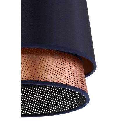 Duolla - Bevestigde hanglamp BELL SHINY 1xE27/15W/230V diameter 25 cm blauw/koper