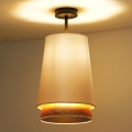 Duolla - Bevestigde hanglamp BELL SHINY 1xE27/15W/230V diameter 25 cm wit/koper