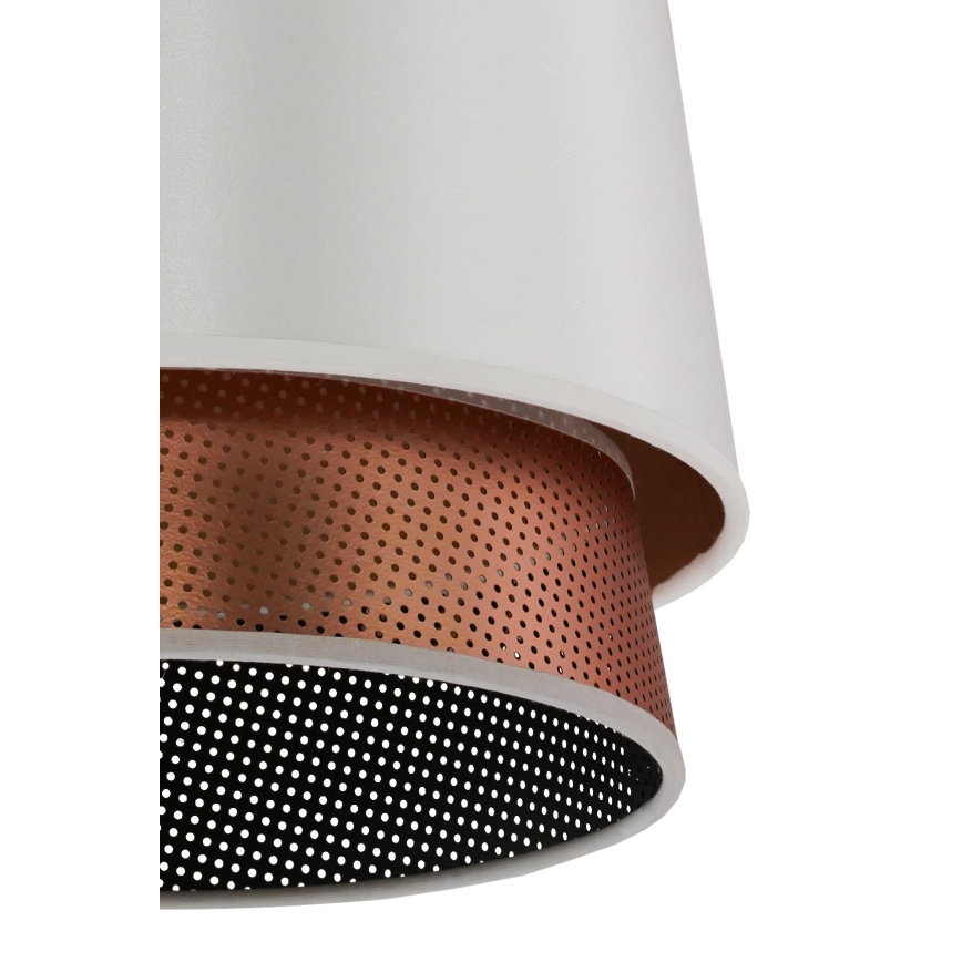 Duolla - Bevestigde hanglamp BELL SHINY 1xE27/15W/230V diameter 25 cm wit/koper