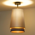 Duolla - Bevestigde hanglamp BELL SHINY 1xE27/15W/230V diameter 25 cm zilver/zwart