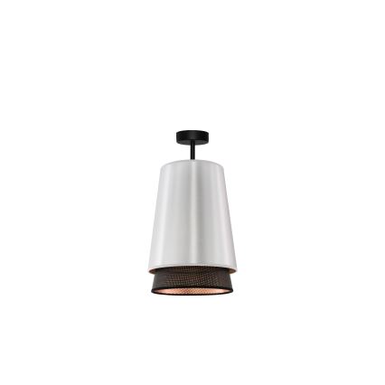 Duolla - Bevestigde hanglamp BELL SHINY 1xE27/15W/230V diameter 25 cm zilver/zwart