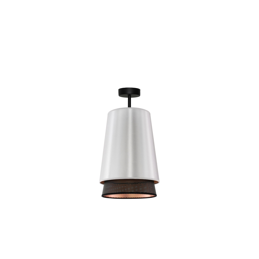 Duolla - Bevestigde hanglamp BELL SHINY 1xE27/15W/230V diameter 25 cm zilver/zwart