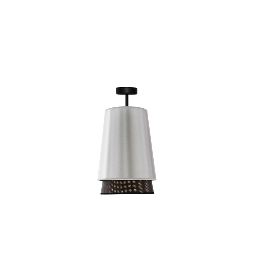 Duolla - Bevestigde hanglamp BELL SHINY 1xE27/15W/230V diameter 25 cm zilver/zwart