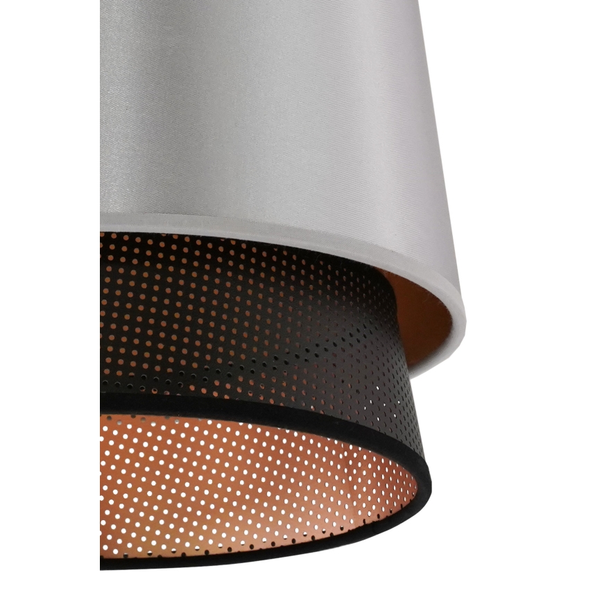 Duolla - Bevestigde hanglamp BELL SHINY 1xE27/15W/230V diameter 25 cm zilver/zwart
