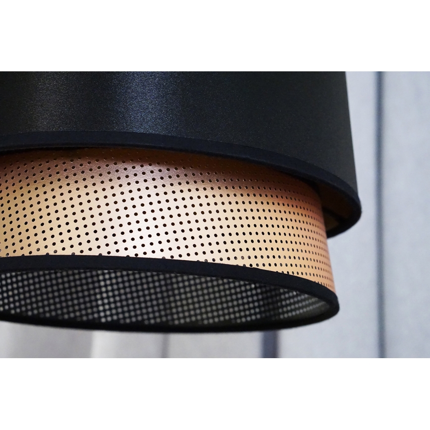 Duolla - Bevestigde hanglamp BELL SHINY 1xE27/15W/230V diameter 25 cm zwart/koper