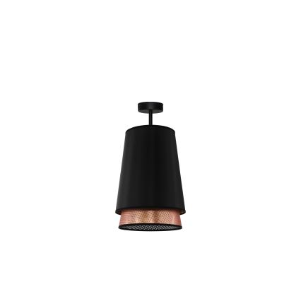 Duolla - Bevestigde hanglamp BELL SHINY 1xE27/15W/230V diameter 25 cm zwart/koper
