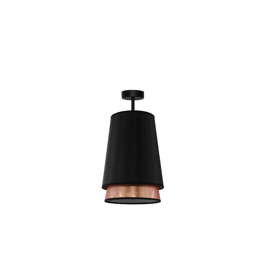 Duolla - Bevestigde hanglamp BELL SHINY 1xE27/15W/230V diameter 25 cm zwart/koper