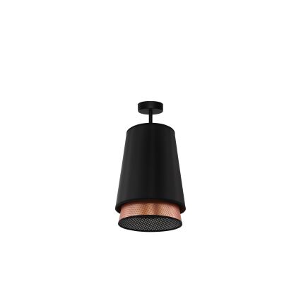 Duolla - Bevestigde hanglamp BELL SHINY 1xE27/15W/230V diameter 25 cm zwart/koper