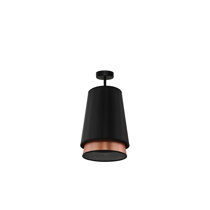 Duolla - Bevestigde hanglamp BELL SHINY 1xE27/15W/230V diameter 25 cm zwart/koper