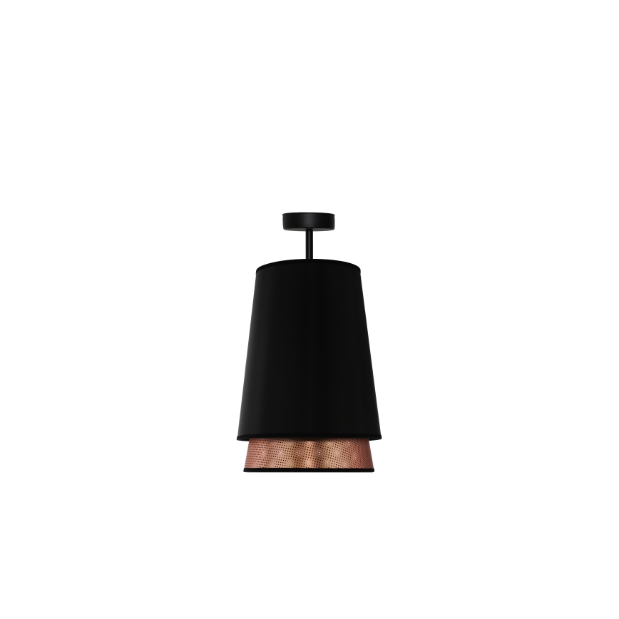 Duolla - Bevestigde hanglamp BELL SHINY 1xE27/15W/230V diameter 25 cm zwart/koper