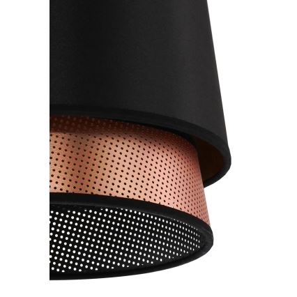 Duolla - Bevestigde hanglamp BELL SHINY 1xE27/15W/230V diameter 25 cm zwart/koper