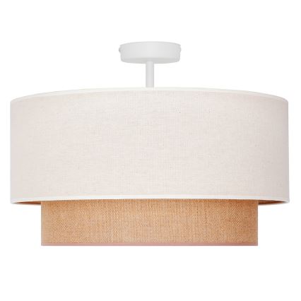 Duolla - Bevestigde hanglamp BOHO 1xE27/15W/230V diameter 45 cm crème/bruin