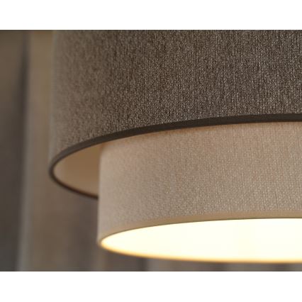 Duolla - Bevestigde hanglamp BOHO ECO RECYCLING 1xE27/15W/230V diameter 45 cm bruin/crème