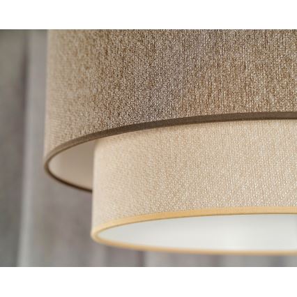 Duolla - Bevestigde hanglamp BOHO ECO RECYCLING 1xE27/15W/230V diameter 45 cm bruin/crème