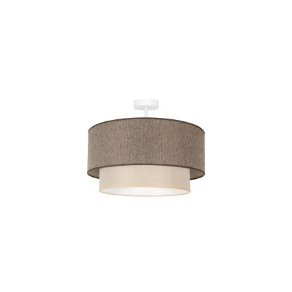 Duolla - Bevestigde hanglamp BOHO ECO RECYCLING 1xE27/15W/230V diameter 45 cm bruin/crème